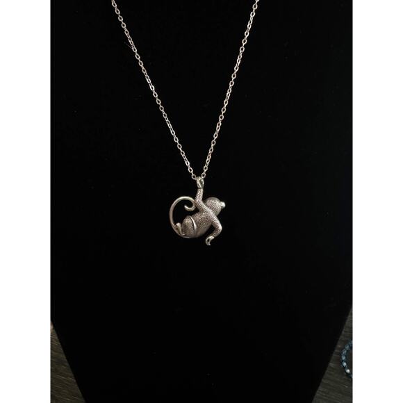 Brighton Monkeying Around Silver Tone Monkey Pendant Necklace - Picture 4 of 5